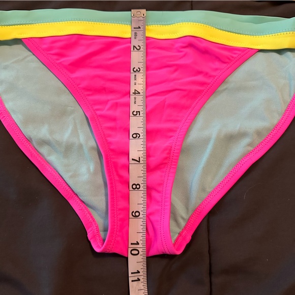 No Boundaries Womens Neon Tropical Palm Print Bikini Size L (11-13) - Picture 11 of 15